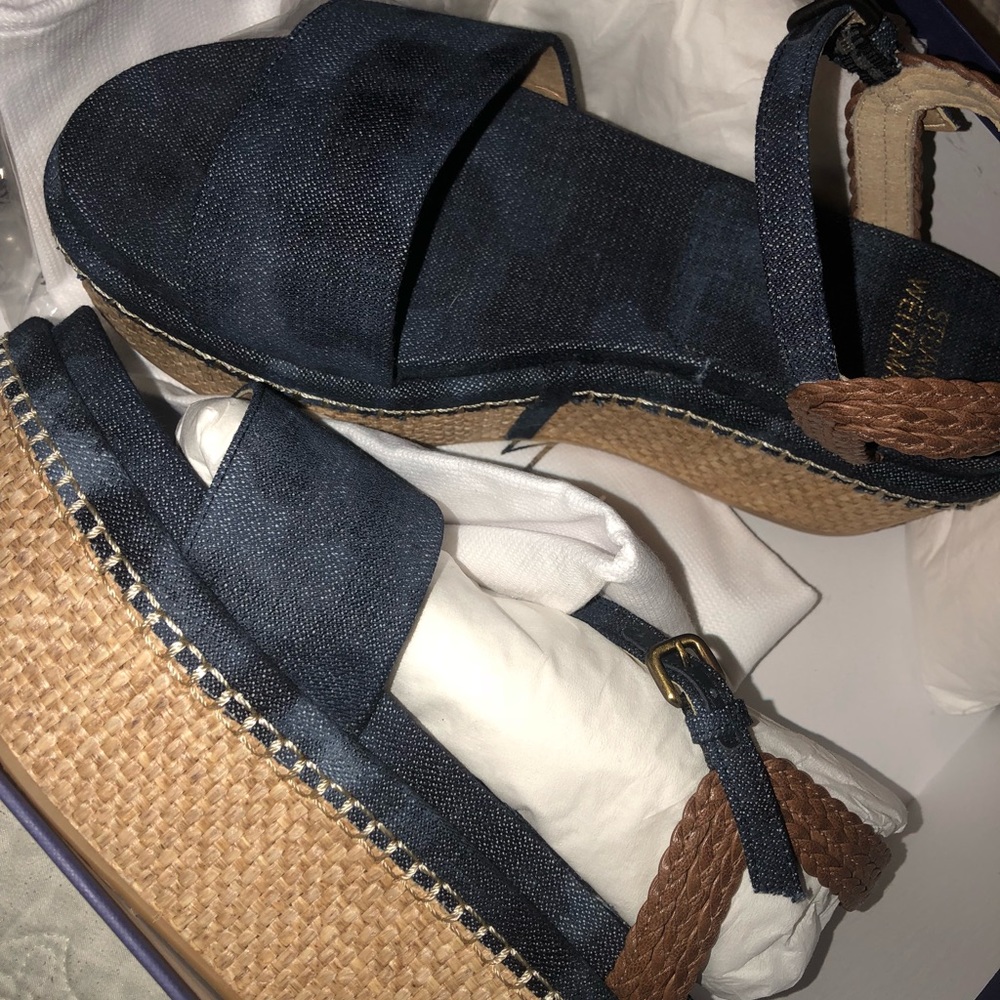 Stuart Weitzman YOURWAY Denim Wedge Sandal
